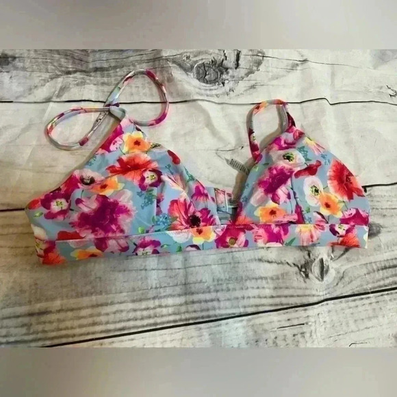 Victoria secret tie up floral bikini top - Picture 1 of 6